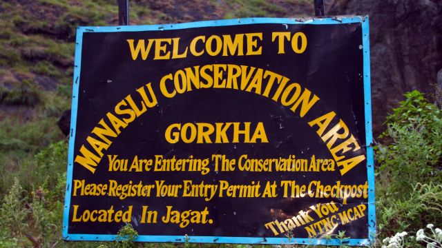 Eintritt in den Manaslu-Nationalpark