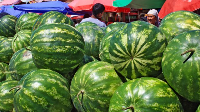 Melonen auf dem Markt