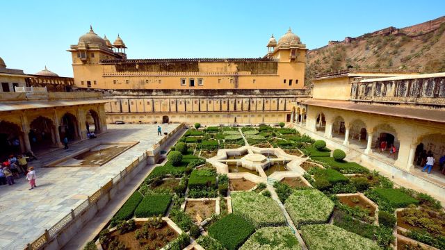 Fort Amber Garten bei Jaipur Goldenes Dreieck