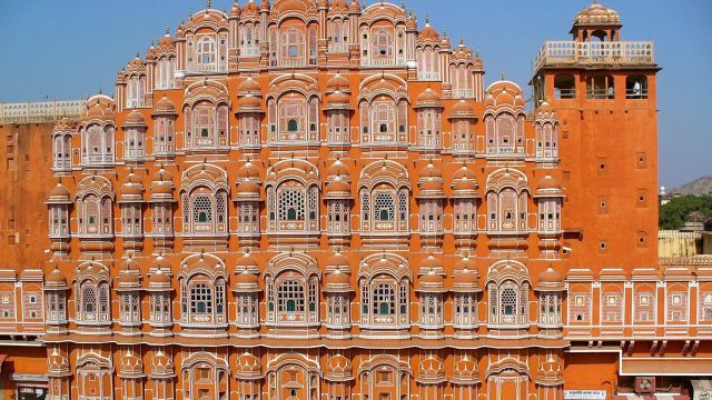Palast der Winde (Hawa Mahal) in Jaipur - Fassade