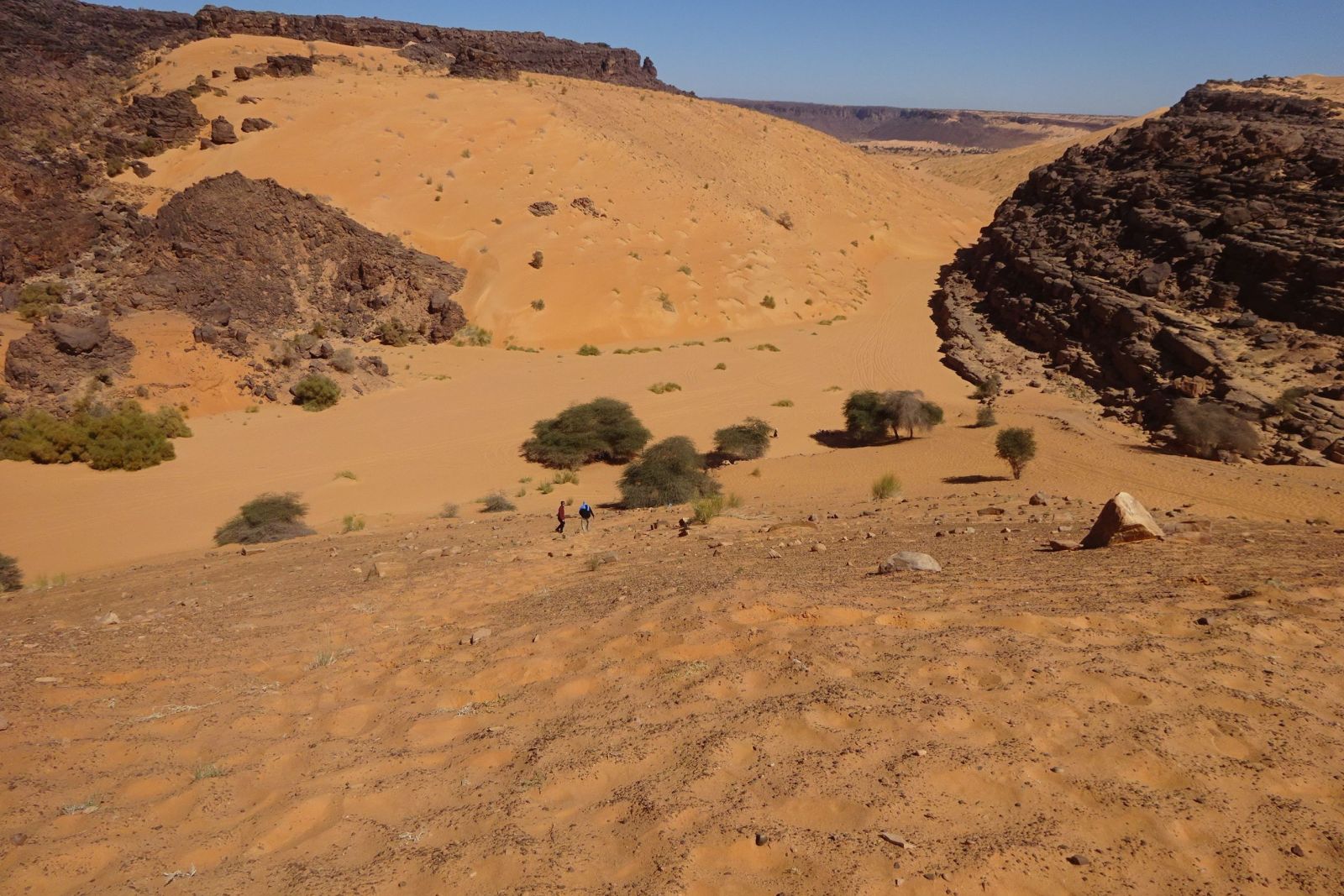 Sand- und Felsformationen der Sahara