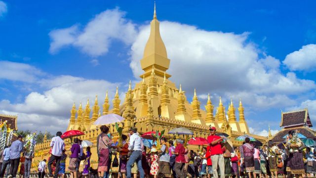 That Luang Festival jedes Jahr im November in der Hauptstadt Vientiane