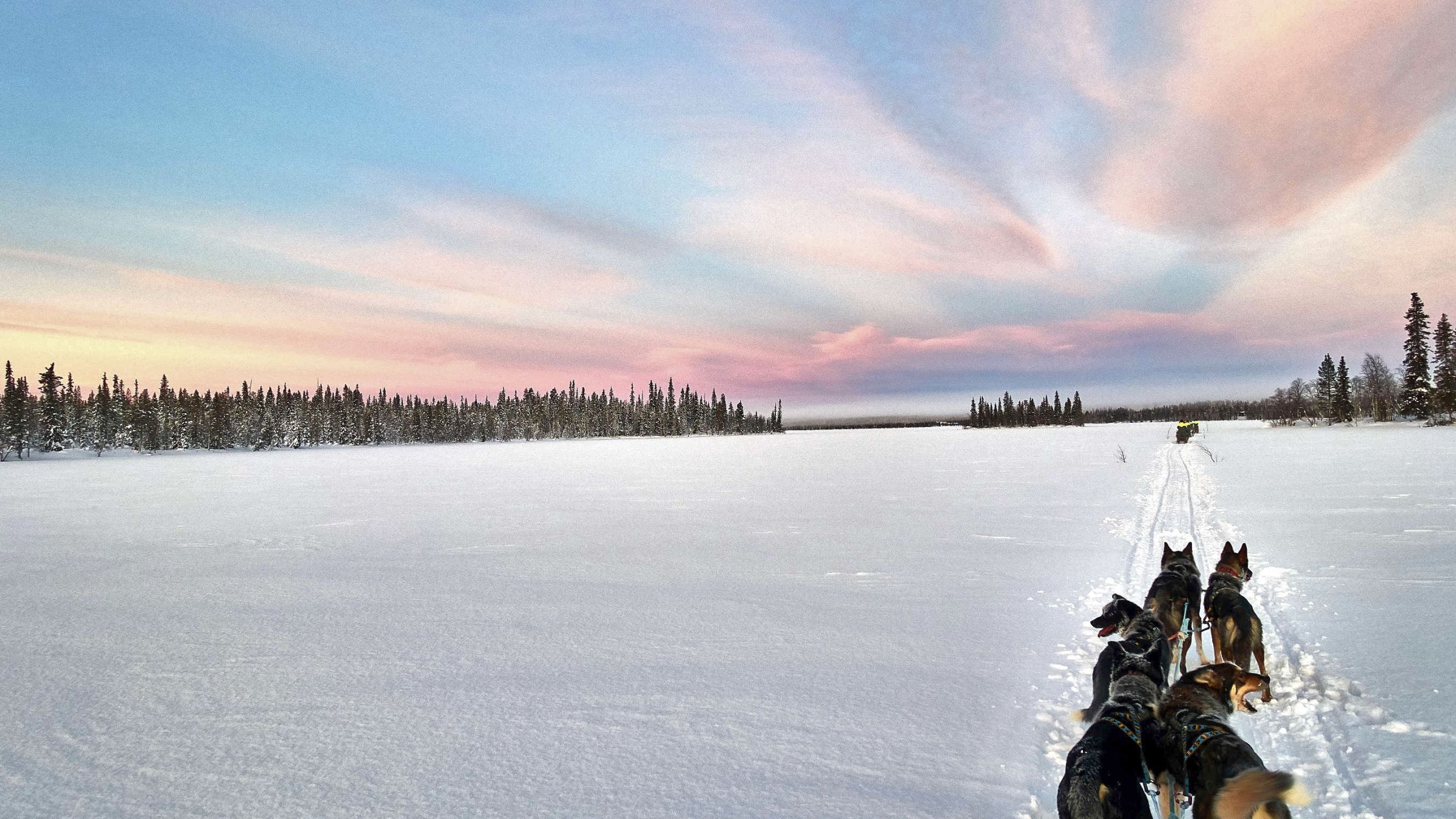 Verschneites weites Lappland
