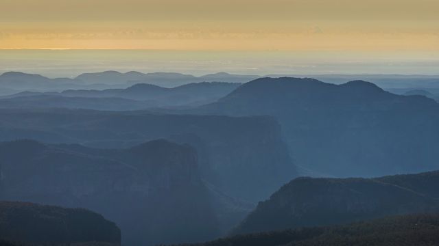 Morgennebel im Blue-Mountain-Nationalpark