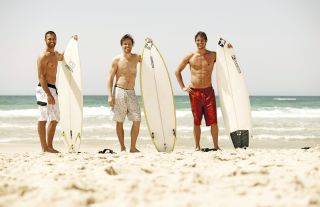 Surfer am Strand der Ostküste, Gold Coast