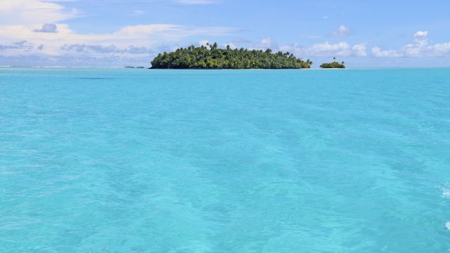 Einsame Insel im Archipel von Aitutaki