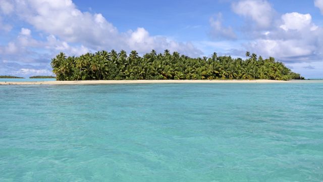 Barefoot Island in der Lagune von Aitutaki