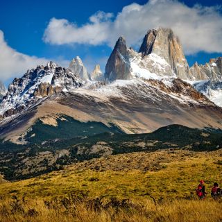 Das beeinruckende Bergmassiv im Nationalpark Los Glaciares mit dem markanten Fitz Roy