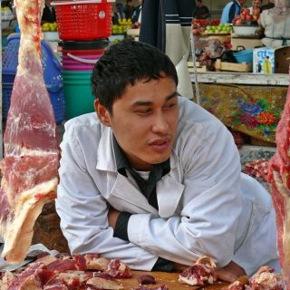 Fleischhändler in Margilan