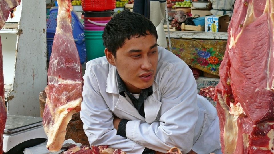 Fleischhändler in Margilan
