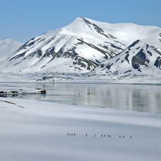Schneeschuhwanderung in Spitzbergen