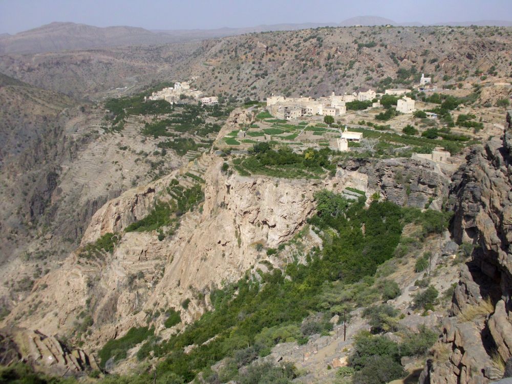 Dörfer auf dem Sayq Plateau