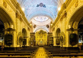 Prachtvolle Kirche La Merced in Quito
