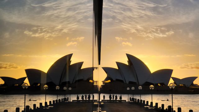 Spiegelung der Oper Sydney