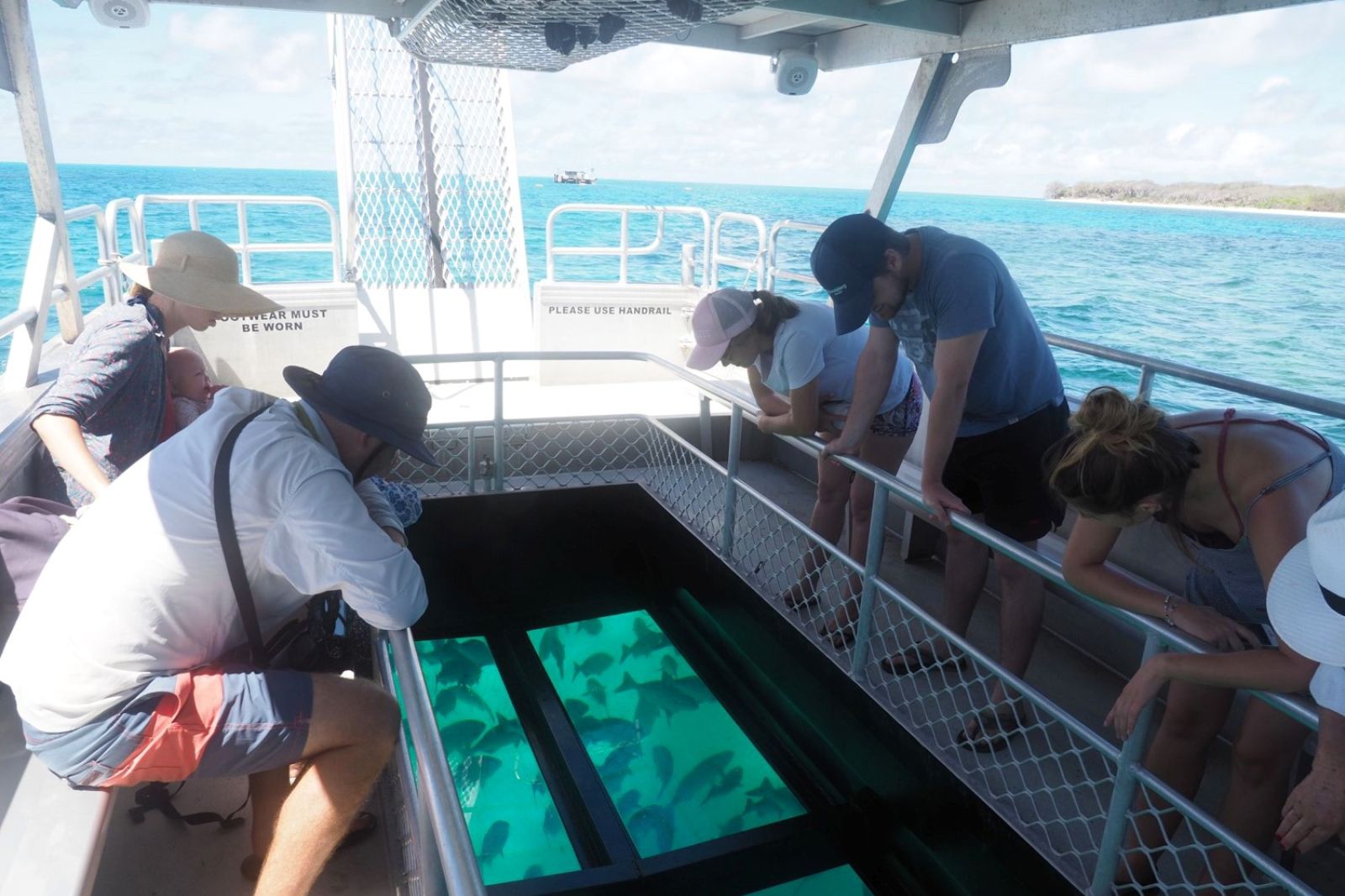 Glasbodenboot gibt Gelegenheiten auch für kleine Kinder, die Unterwasserwelt zu sehen und zu erleben. Für unseren Dreijährigen ein absolutes Erlebnis!