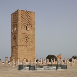 Der Hassan-Turm in Rabat ist Überbleibsel einer nie vollendeten Moschee aus dem 12. Jahrhundert