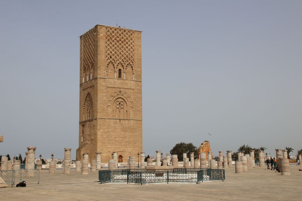 Der Hassan-Turm in Rabat ist Überbleibsel einer nie vollendeten Moschee aus dem 12. Jahrhundert