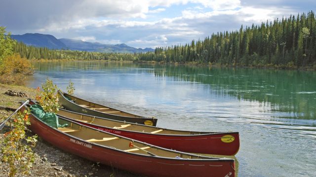 Kanus am Yukon River