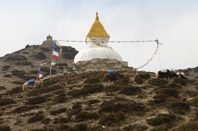 Stupa in Dingboche © Diamir