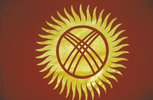 Kirgistan Flagge