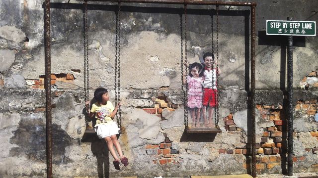 Streetart in Georgetown auf der Insel Penang