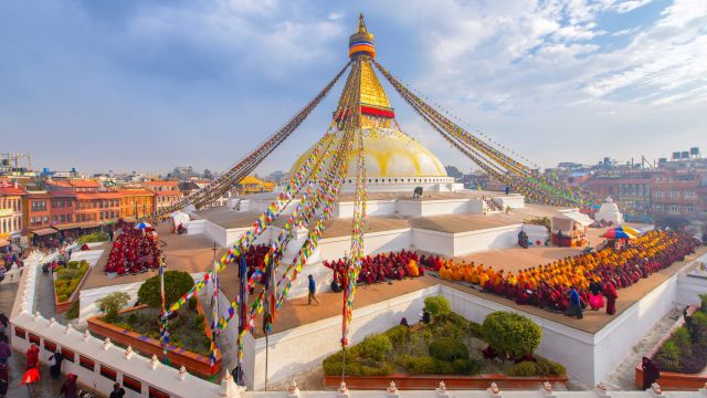 Buddhistischer Stupa Boudhanath in Kathmandu