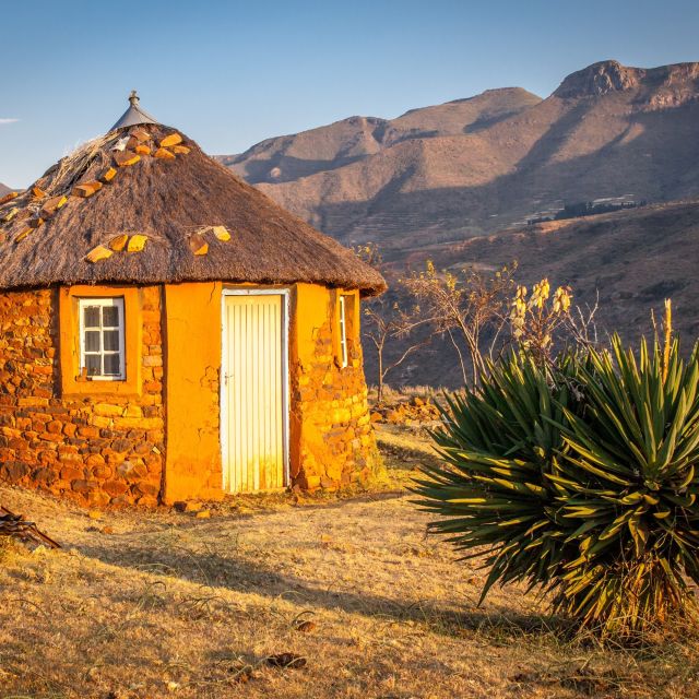 Traditionelle Hütte in Malealea, Lesotho