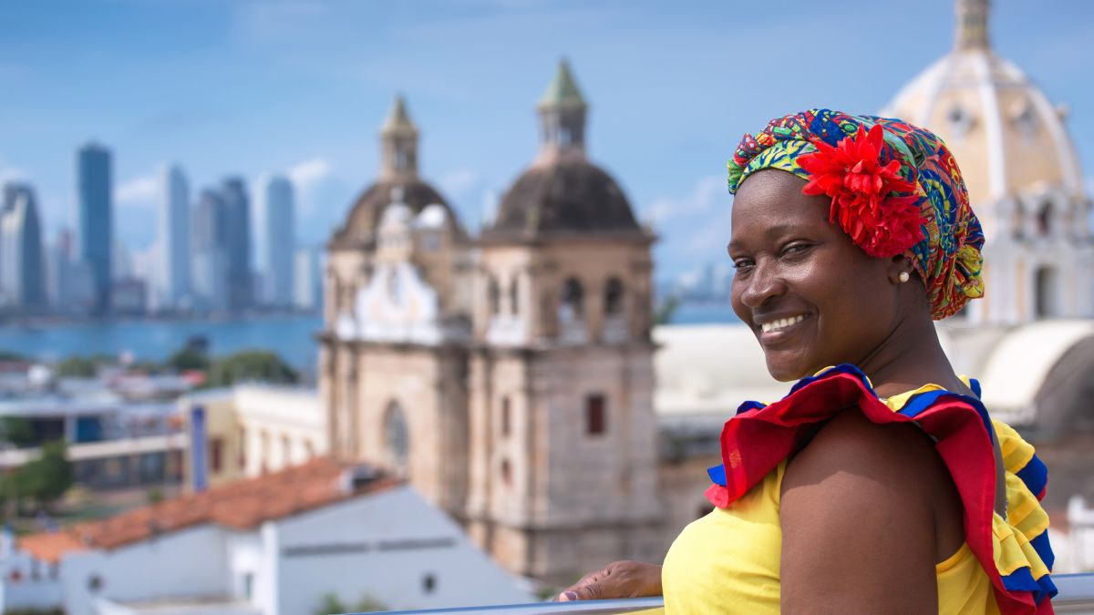 Frau in Cartagena