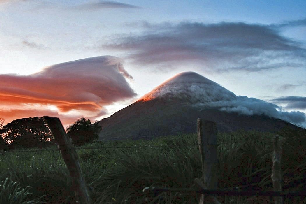 Blick auf den Vulkan Concepcion auf der Insel Ometepe