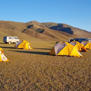 Zeltlager unweit der Jargalant-Berge