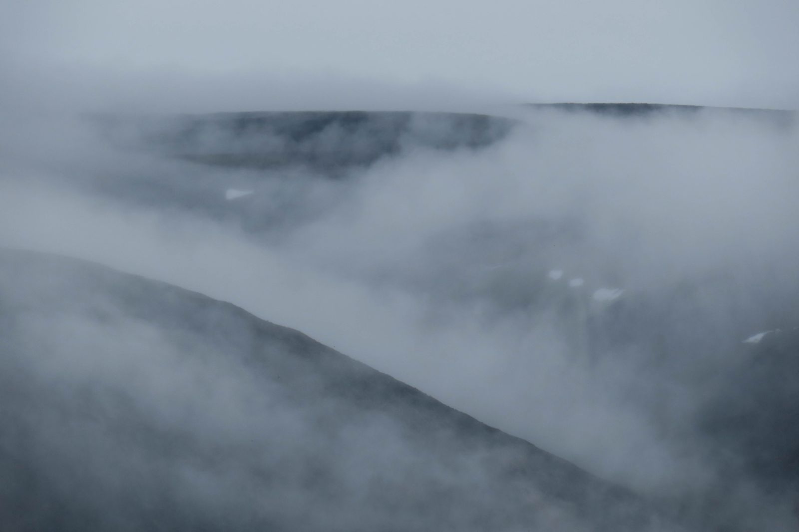 Herald Island umhüllt sich mit Nebelschwaden