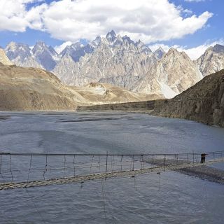 Hängebrücke in Passu Pakistan