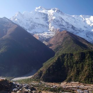 Blick auf die Annapurna II von Upper Pisang