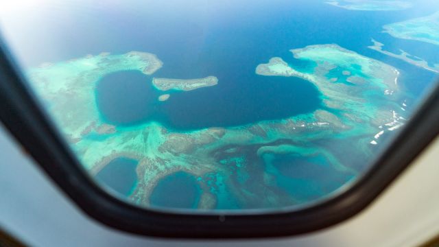Blick auf Neukaledonien im Anflug