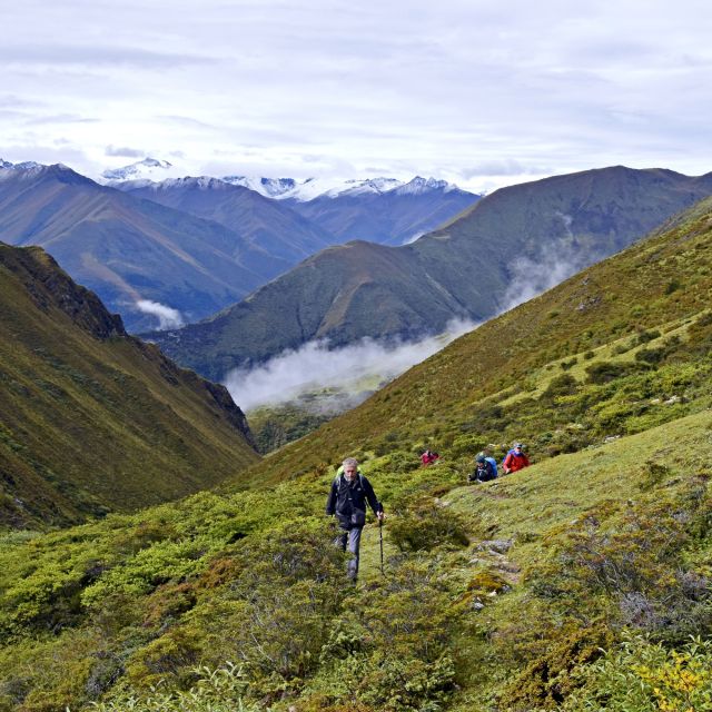 Aufstieg von Shamuthang zum Jhari-La-Pass (4750 m)