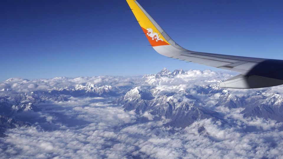 Panoramaflug zwischen Kathmandu und Paro