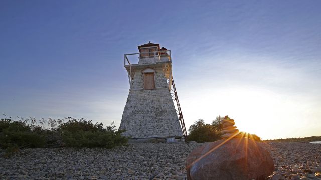 Leuchtturm auf Hecla Island