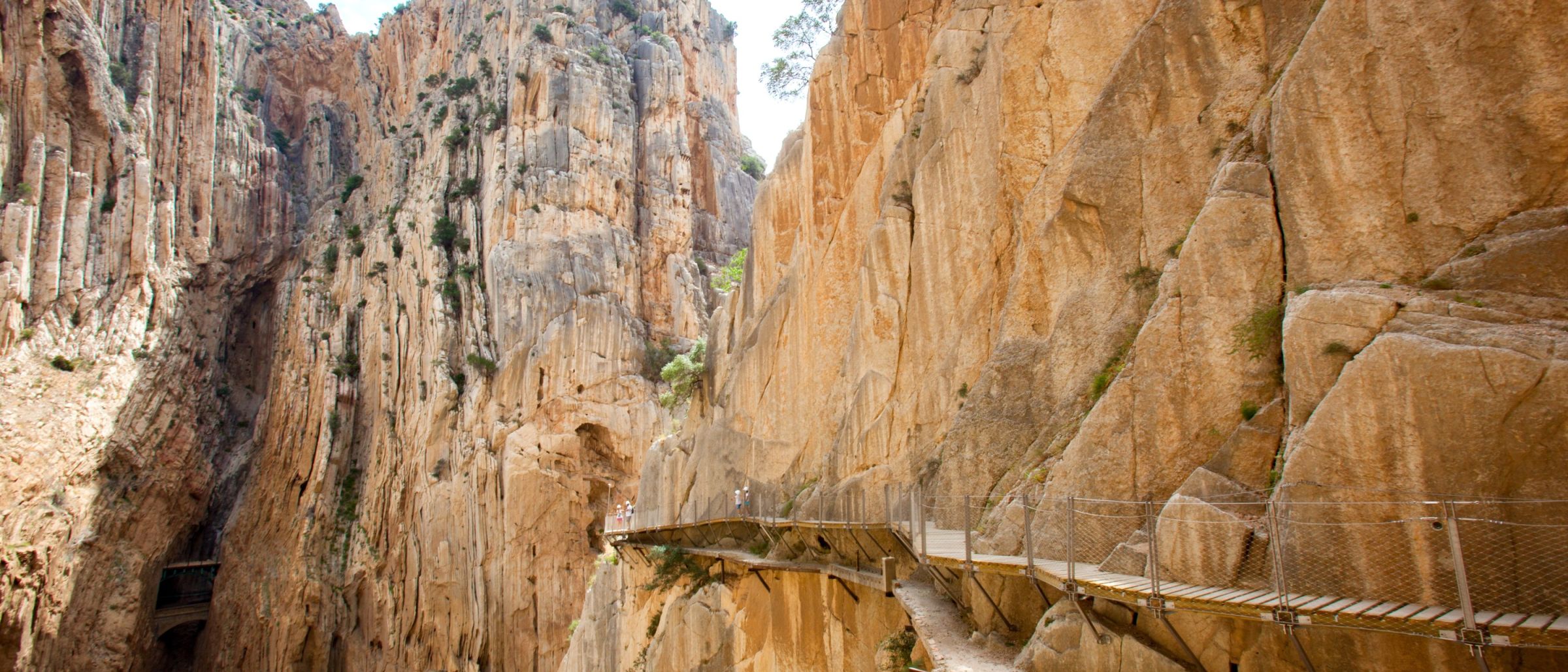 Der Caminito del Rey hängt in schwindelnder Höhe an einer Felswand