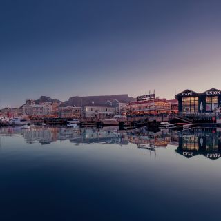 Blick auf Waterfront, Szenen der Victoria &amp; Alfred Waterfront Kapstadt