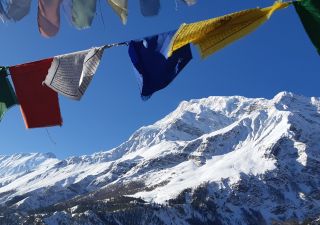 Blick von Manang zum Annapurna Himal