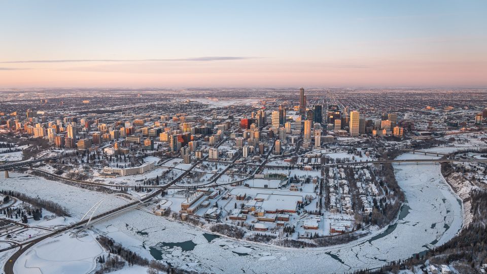 Ansicht des winterlichen Edmonton
