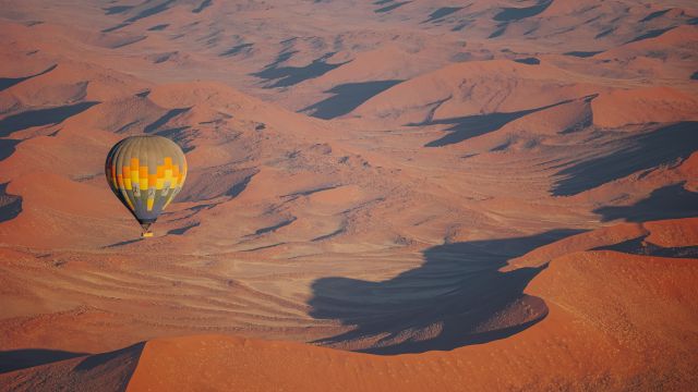Ballonfahren über der Namib
