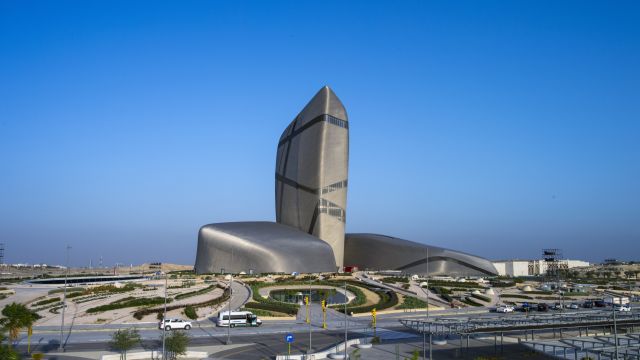Futuristisches Design des ‚King Abdulaziz Center for World Culture‘, bekannt als Ithra