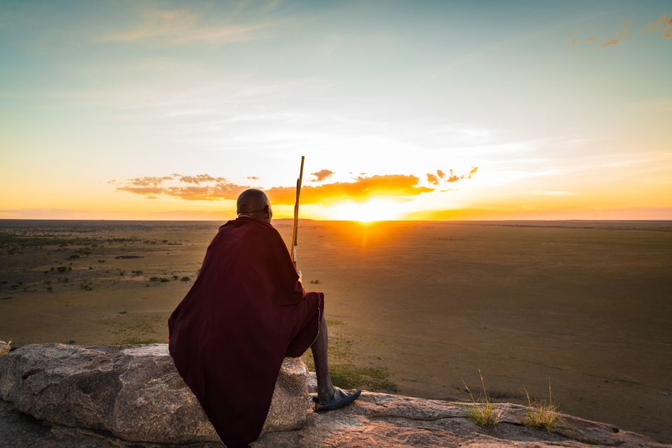 Masai im Sonnenuntergang