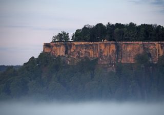 Abendstimmung an der Festung Königstein