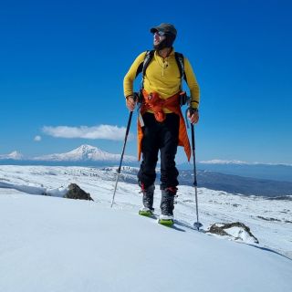 Skitour Armenien – im Hintergrund der Ararat