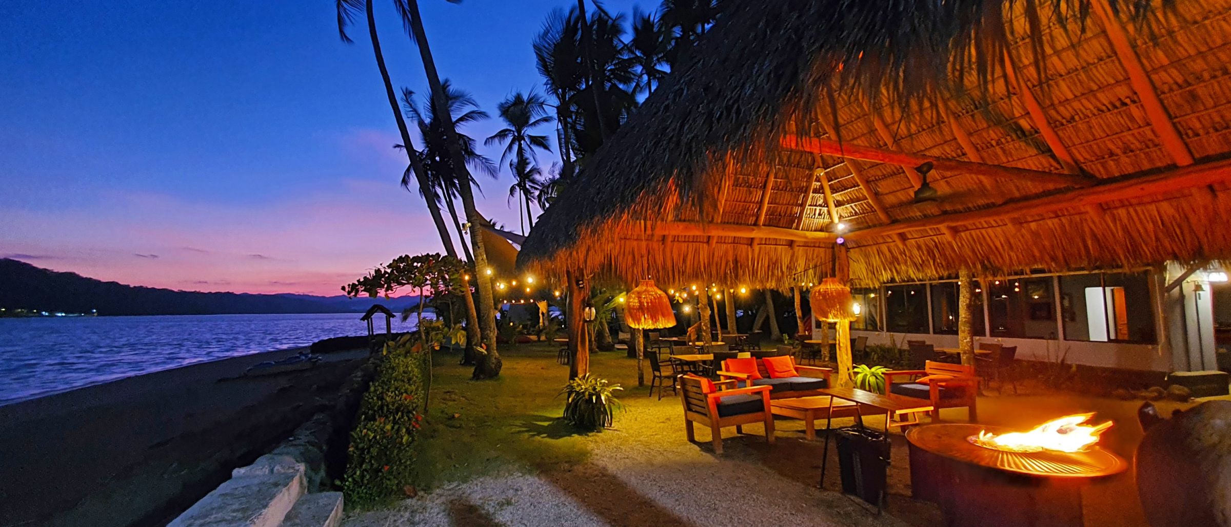 Abendstimmung im Golf von Nicoya auf der Privatinsel Isla Chiquita