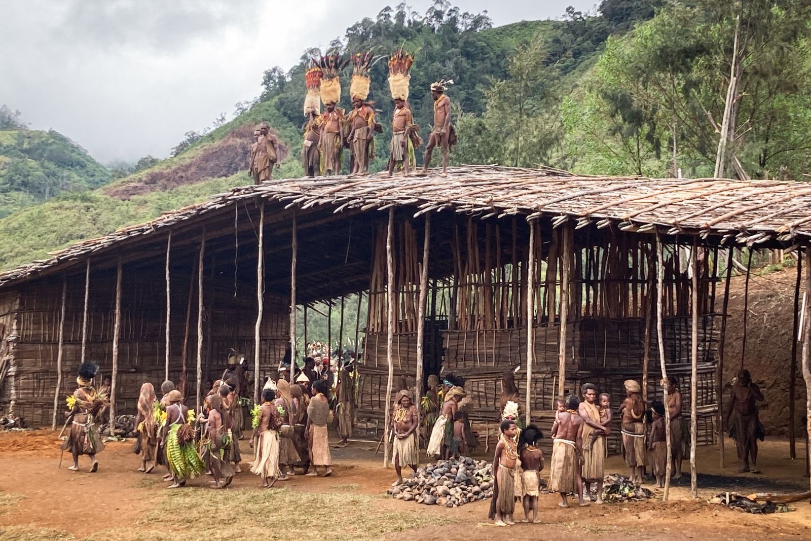 Stammesmitglieder der Kalam in Simbai, Papua-Neuguinea