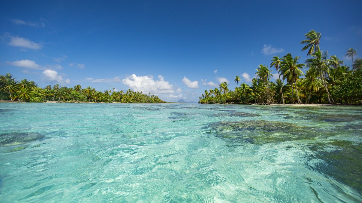 Bucht vor Tahaa in Französisch-Polynesien
