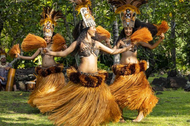 Traditionelle Tänzer auf Tahiti